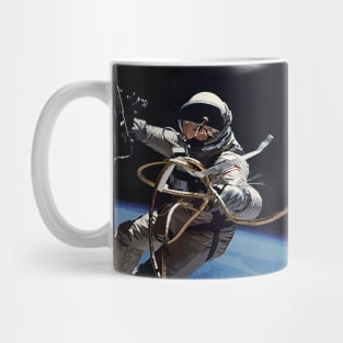 Astronaut Ed White's Spacewalk Colour Vector Art Mug